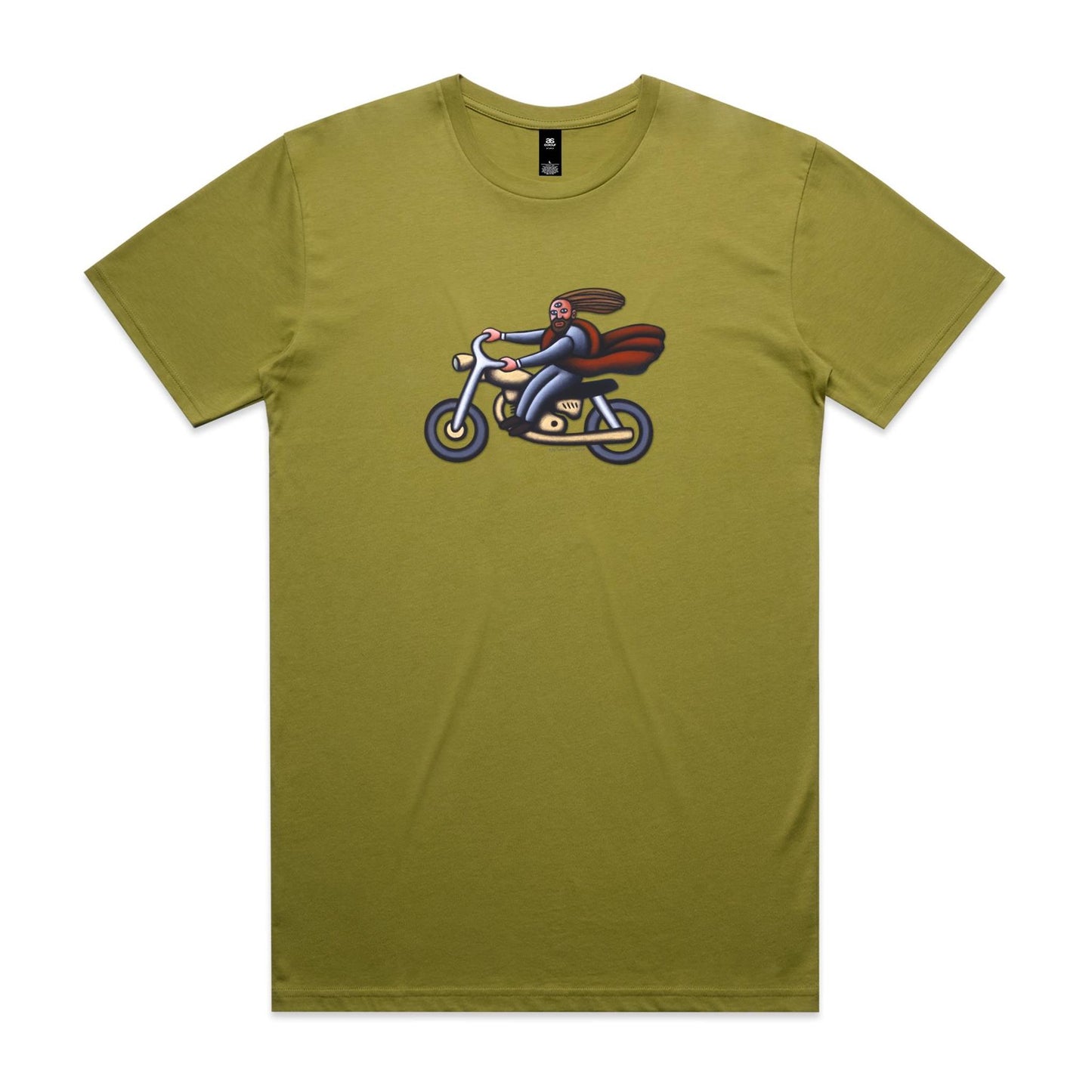 Australian Jesus on the Golden Motorbike T Shirts for Men (Unisex)