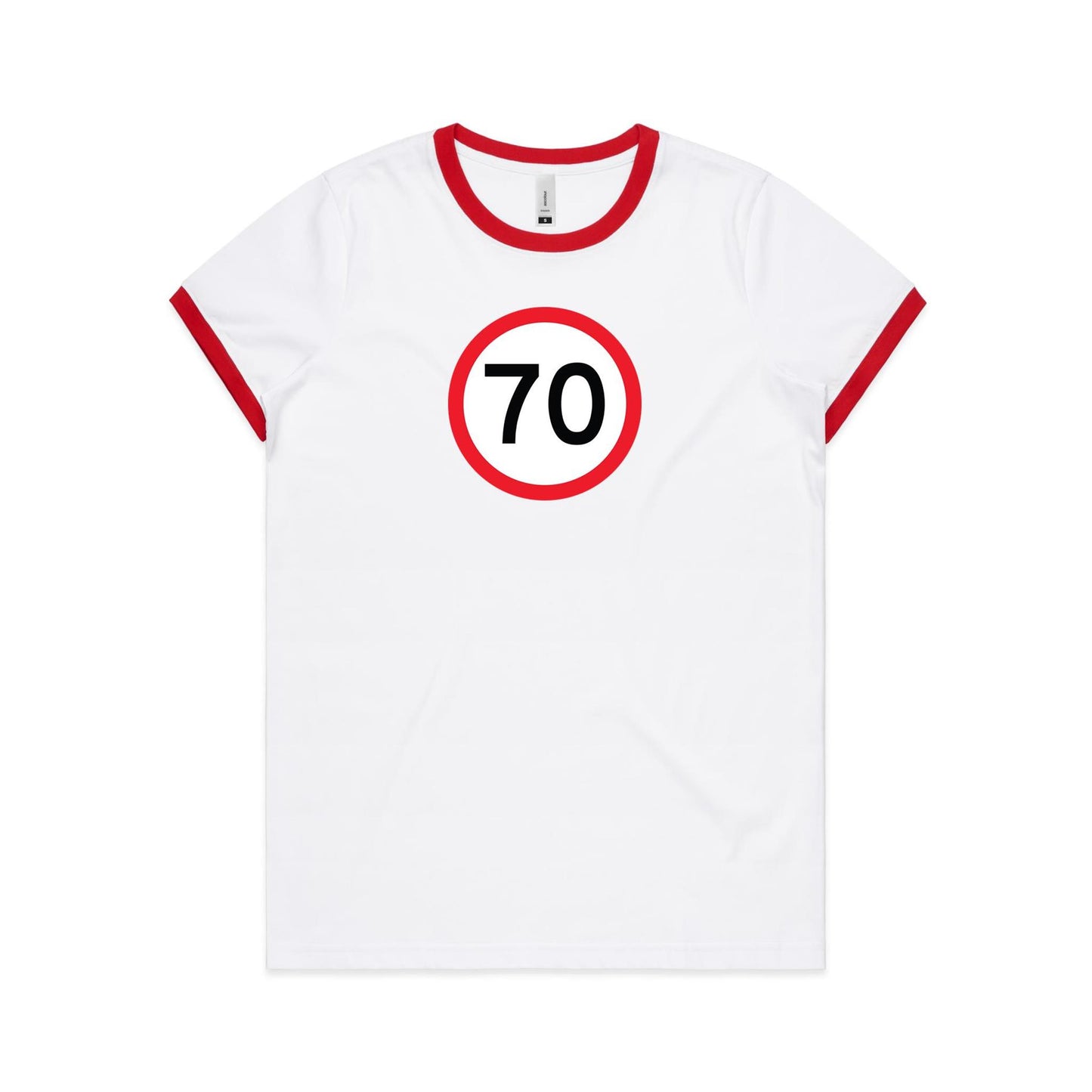 Age Milestone 70 Ringer T Shirts for Women