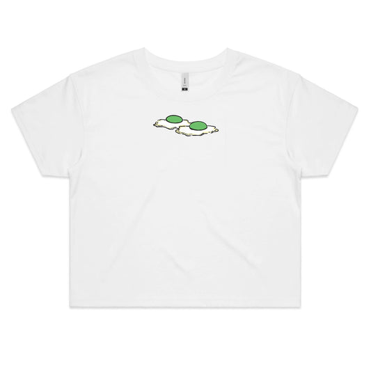 Green Eggs Crop T Shirts for Women