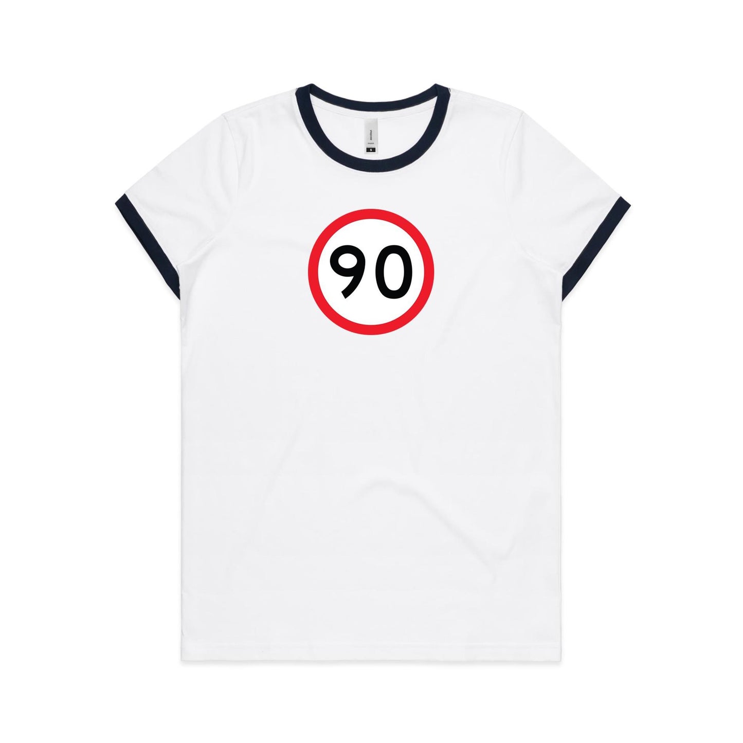 Age Milestone 90 Ringer T Shirts for Women