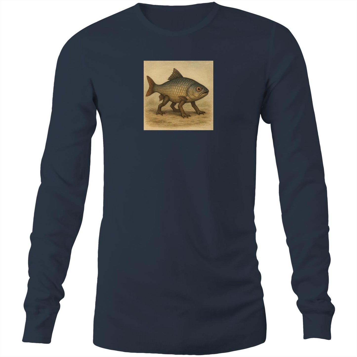 Fish with Four Legs Long Sleeve T Shirts