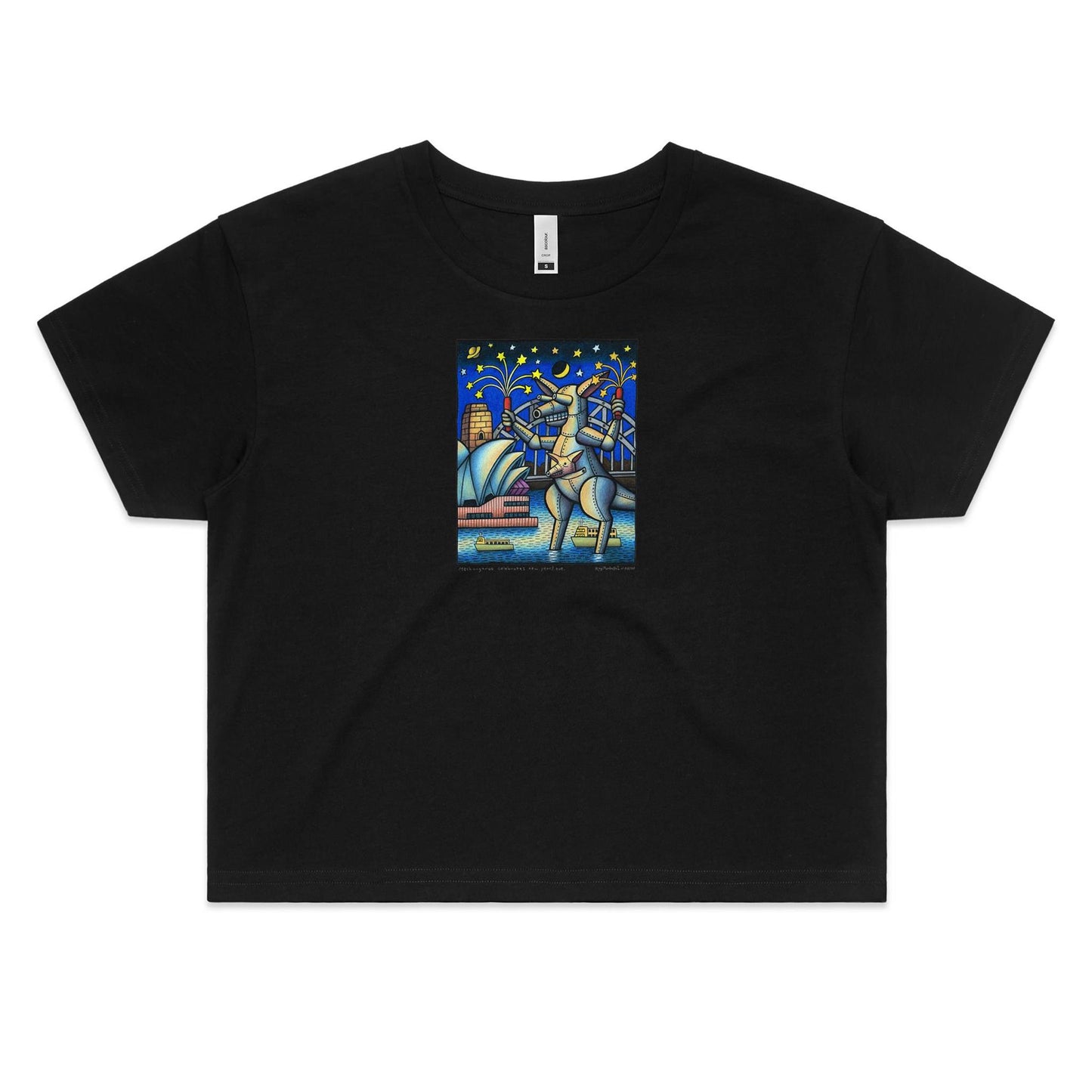 Mechangaroo Celebrates the New Year Crop T Shirts for Women