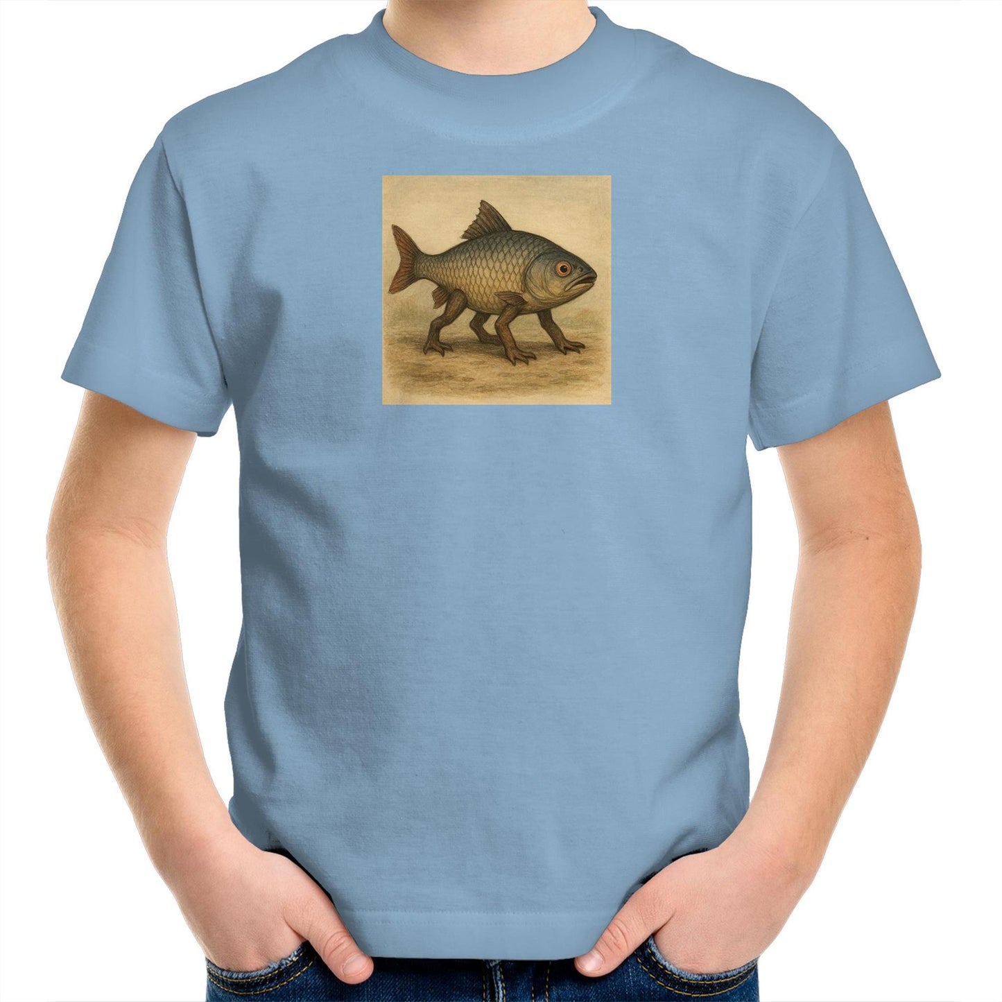 Fish with Four Legs T Shirts for Kids
