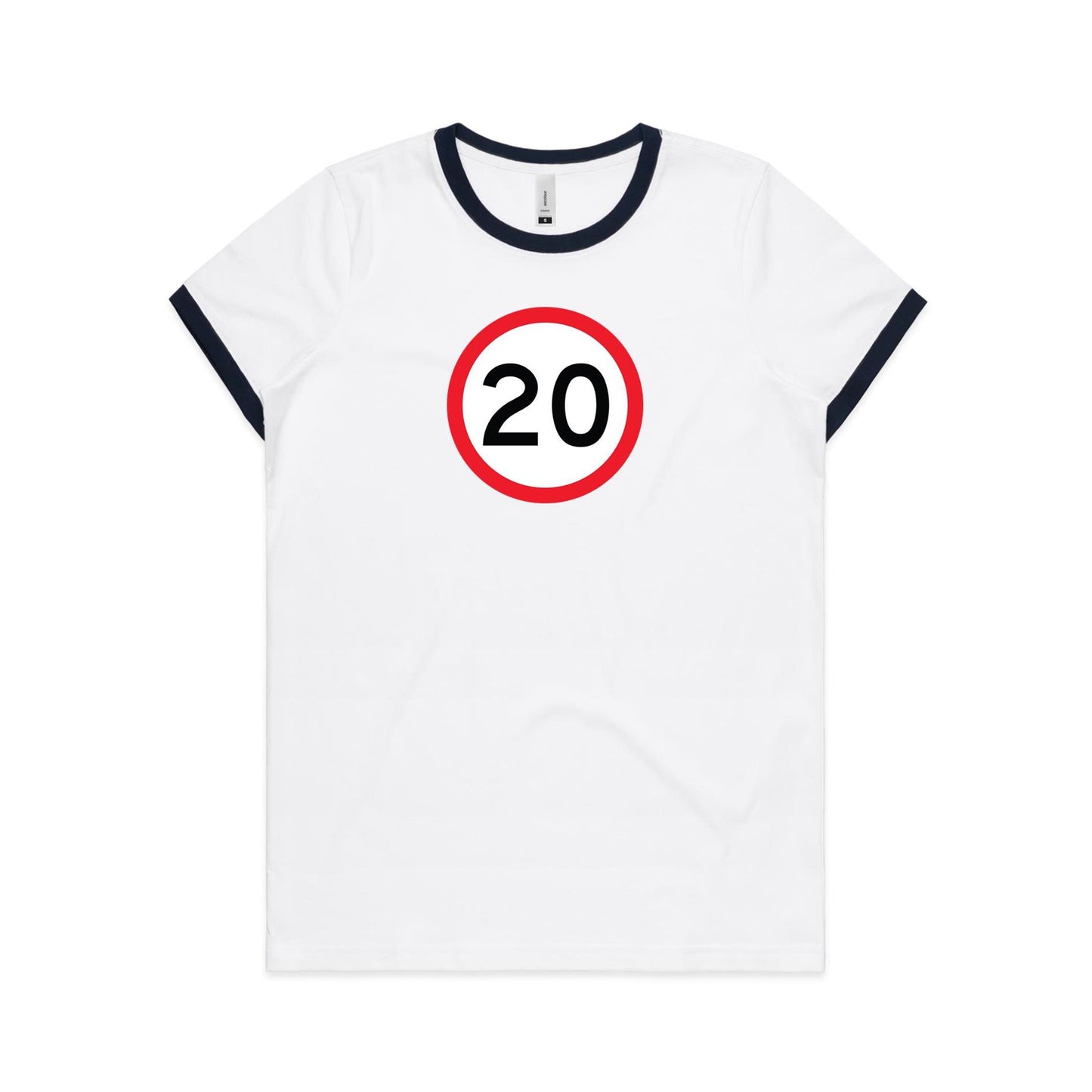 Age Milestone 20 Ringer T Shirts for Women