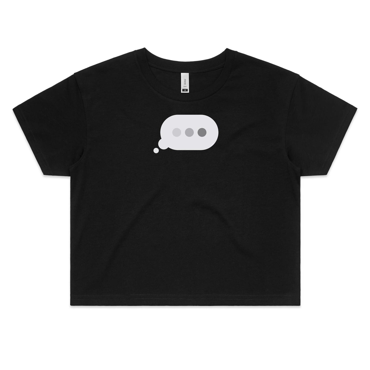 Typing Indicator Crop T Shirts for Women
