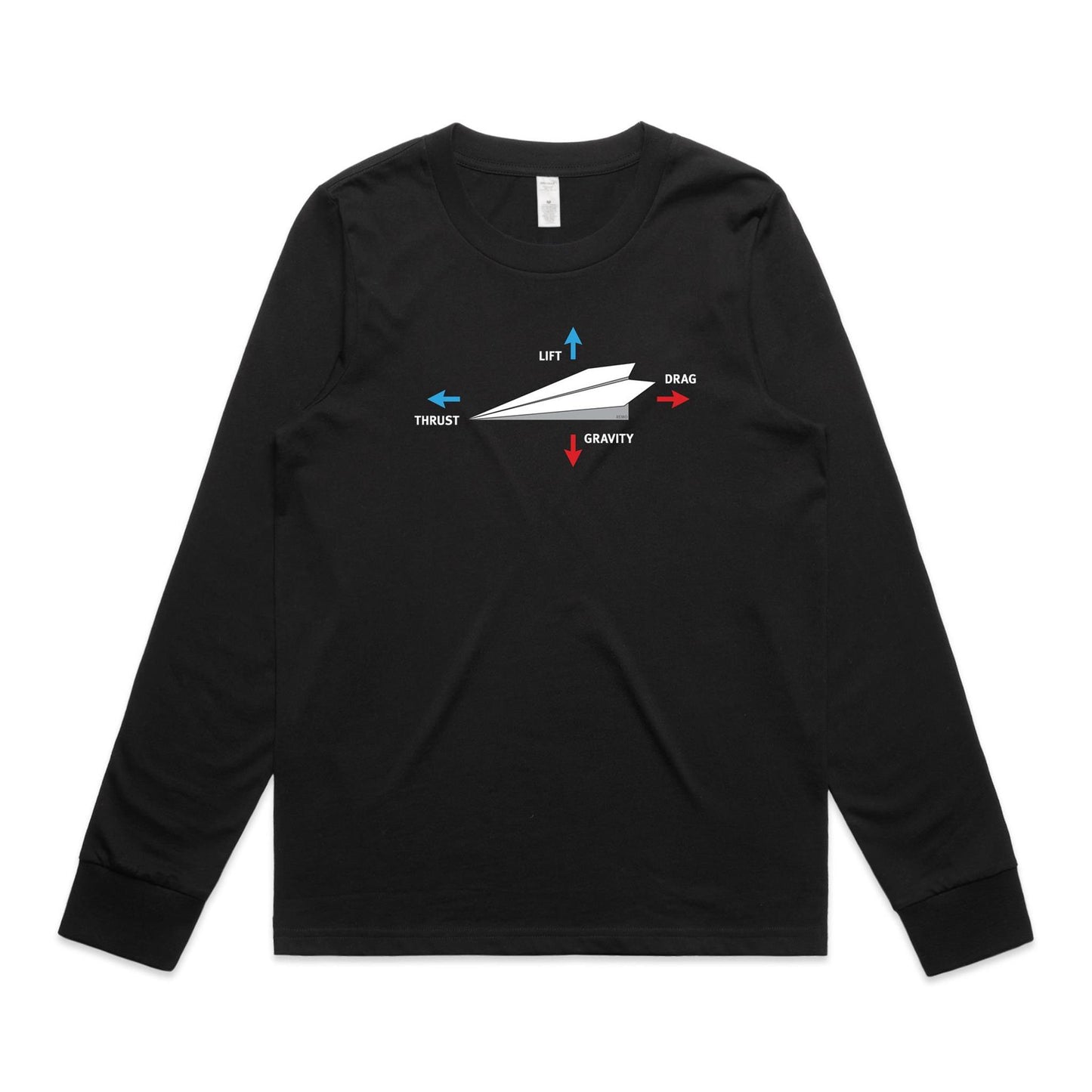 Paper Plane Long Sleeve T Shirts for Women