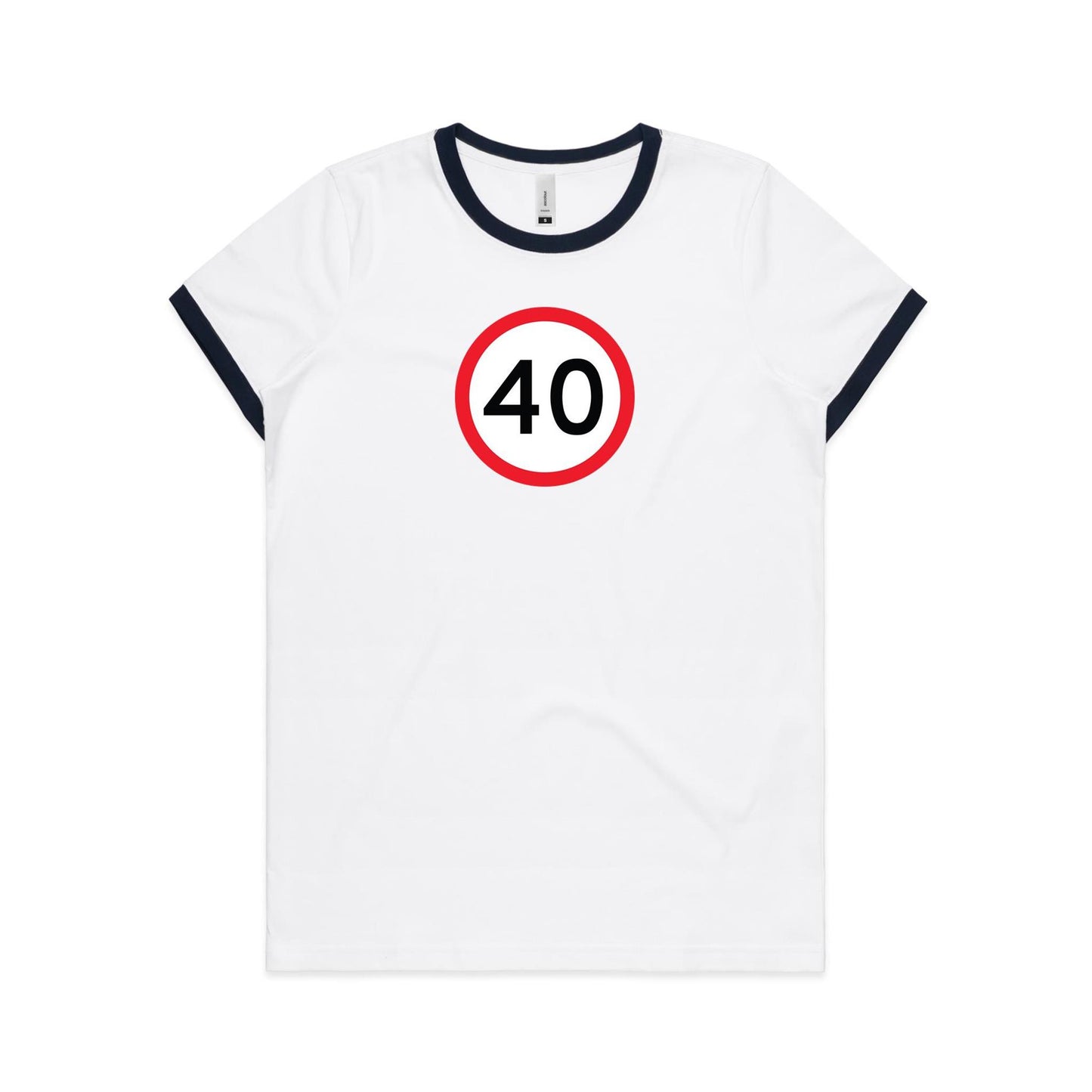 Age Milestone 40 Ringer T Shirts for Women