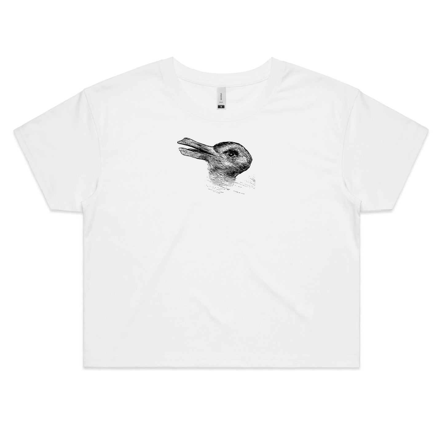 Duck-Rabbit Crop T Shirts for Women