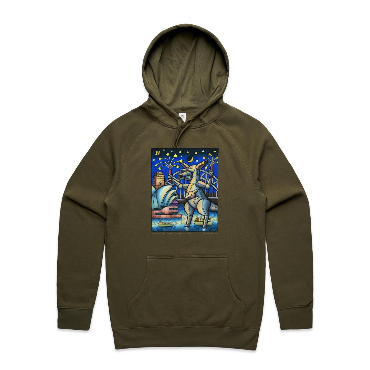 Mechangaroo Celebrates the New Year Hoodies for Men (Unisex)