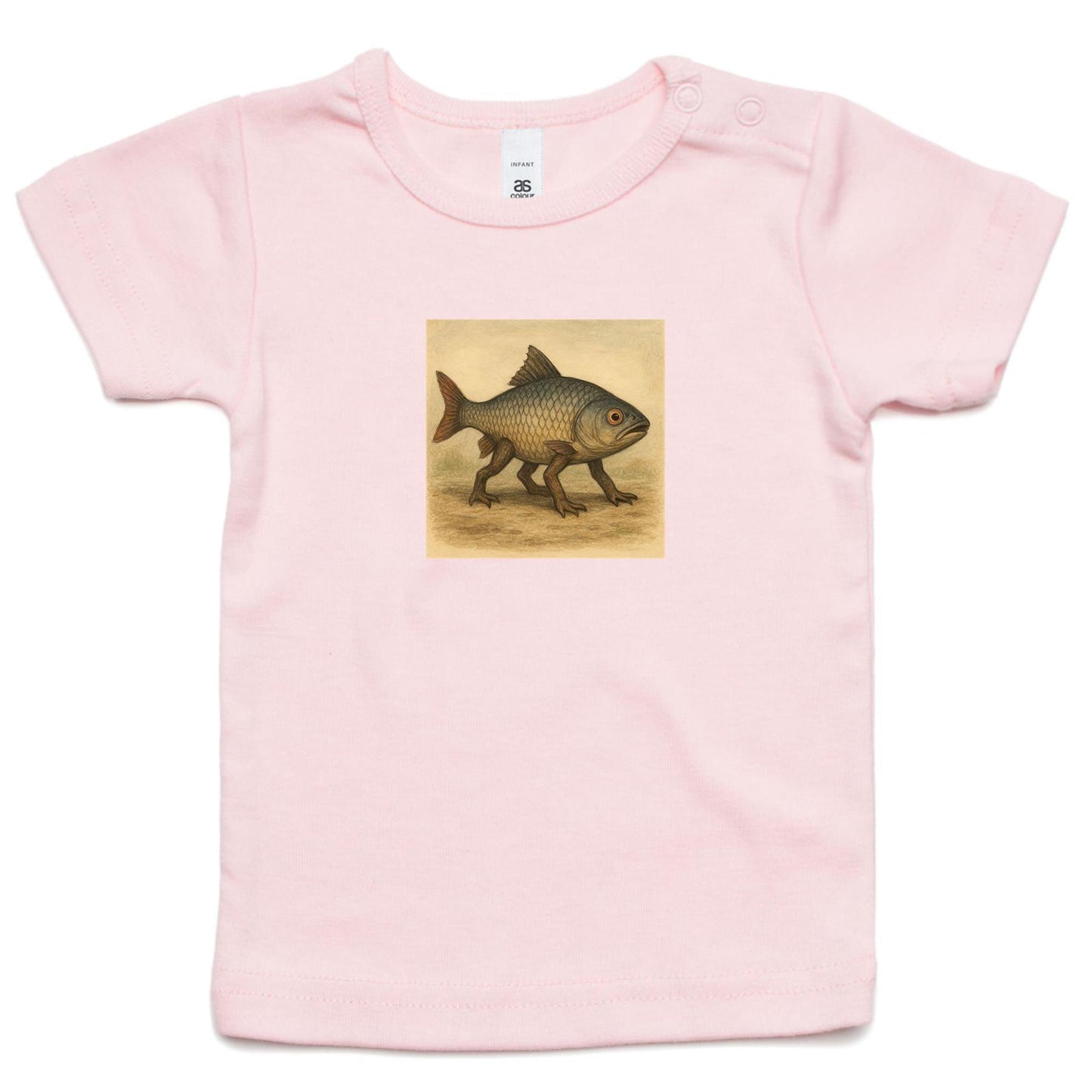 Fish with Four Legs T Shirts for Babies