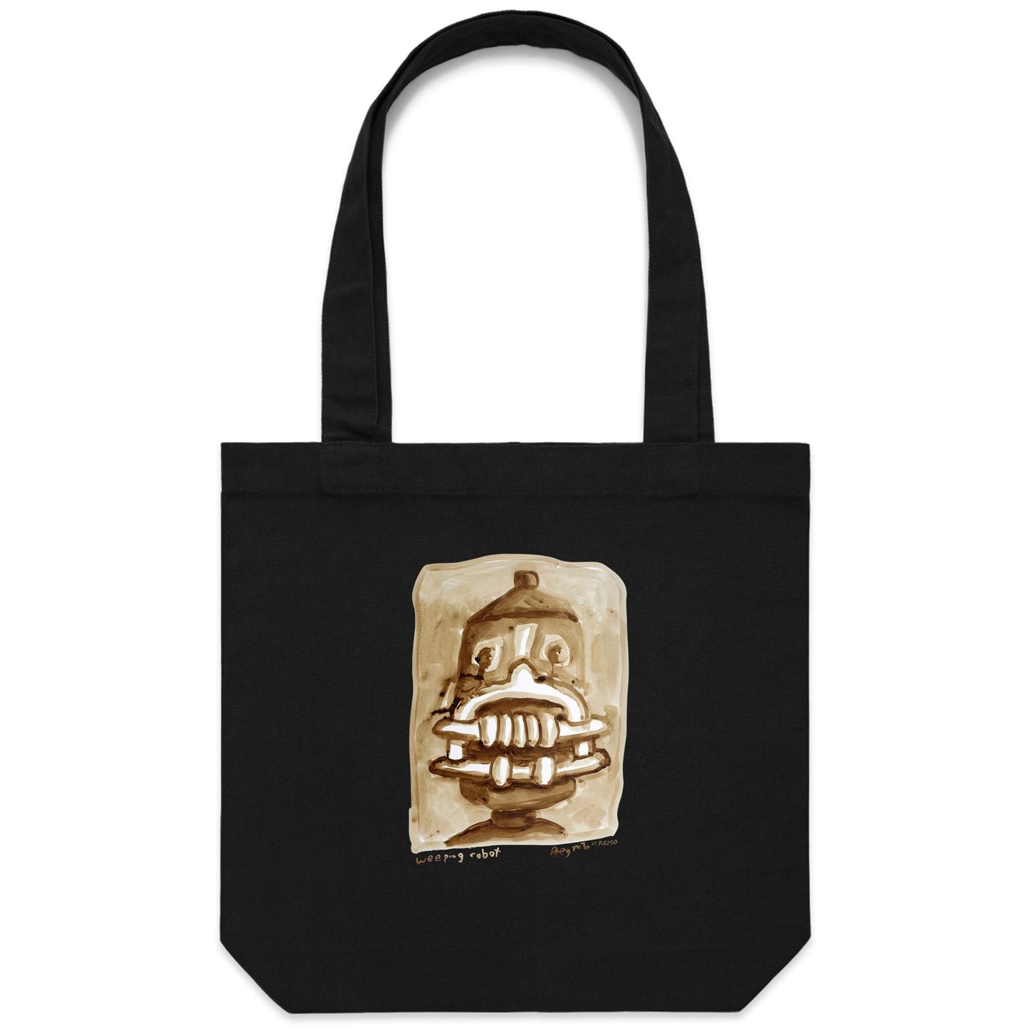 Weeping Robot Canvas Totes