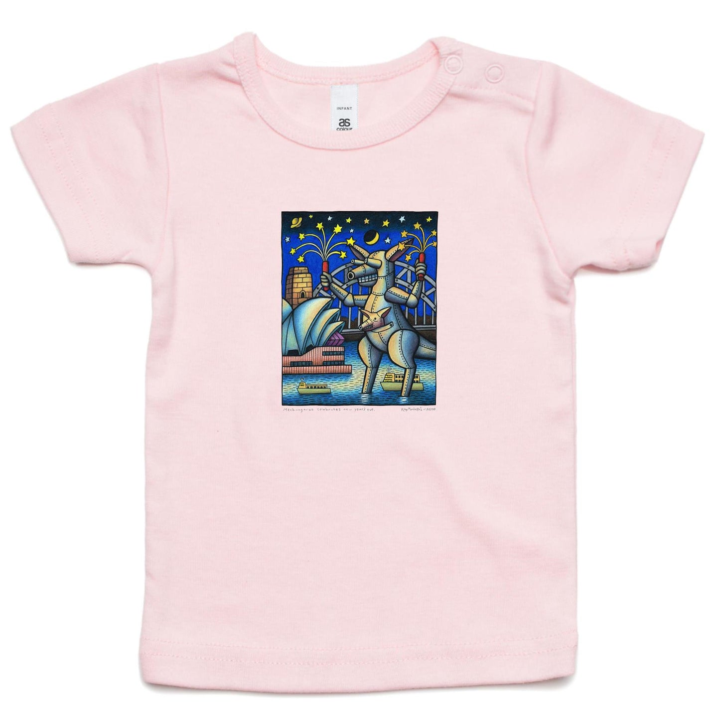 Mechangaroo Celebrates the New Year T Shirts for Babies