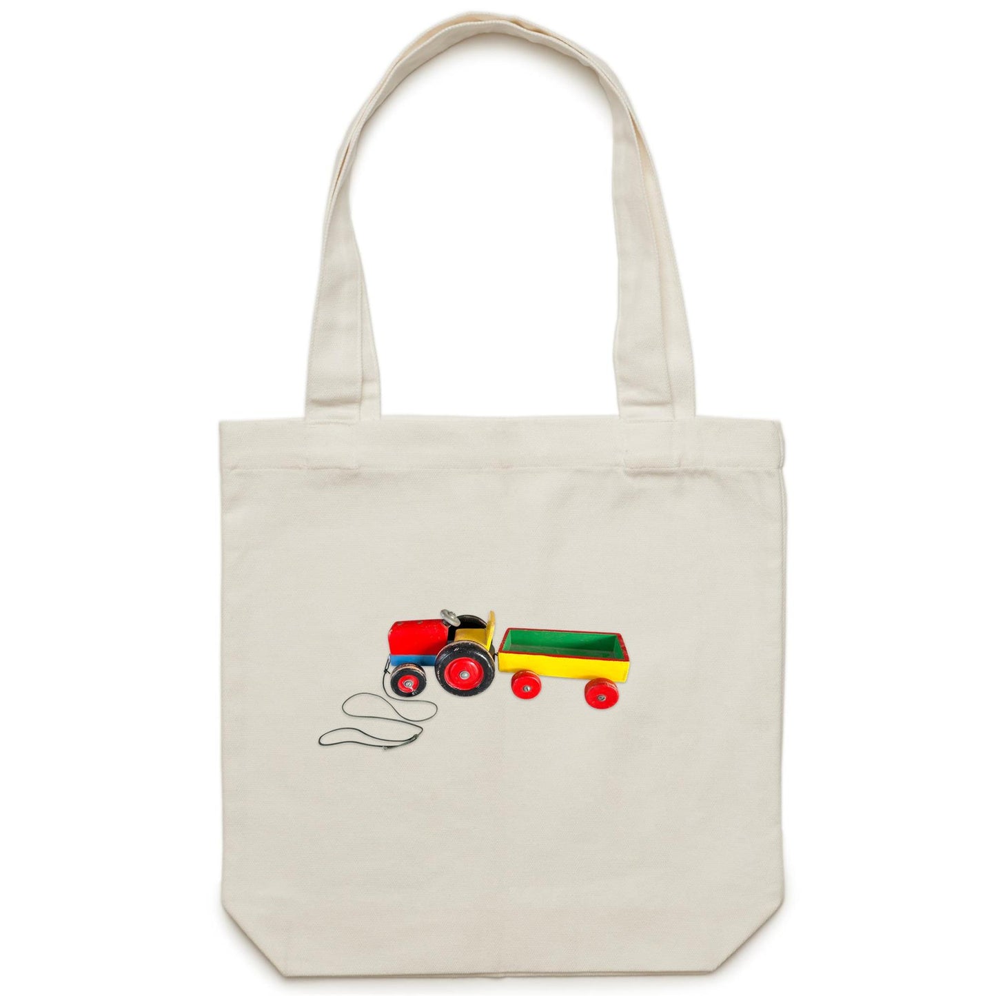 Toy Tractor Canvas Totes