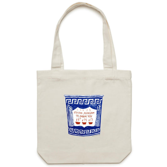 Takeout Coffee Canvas Totes