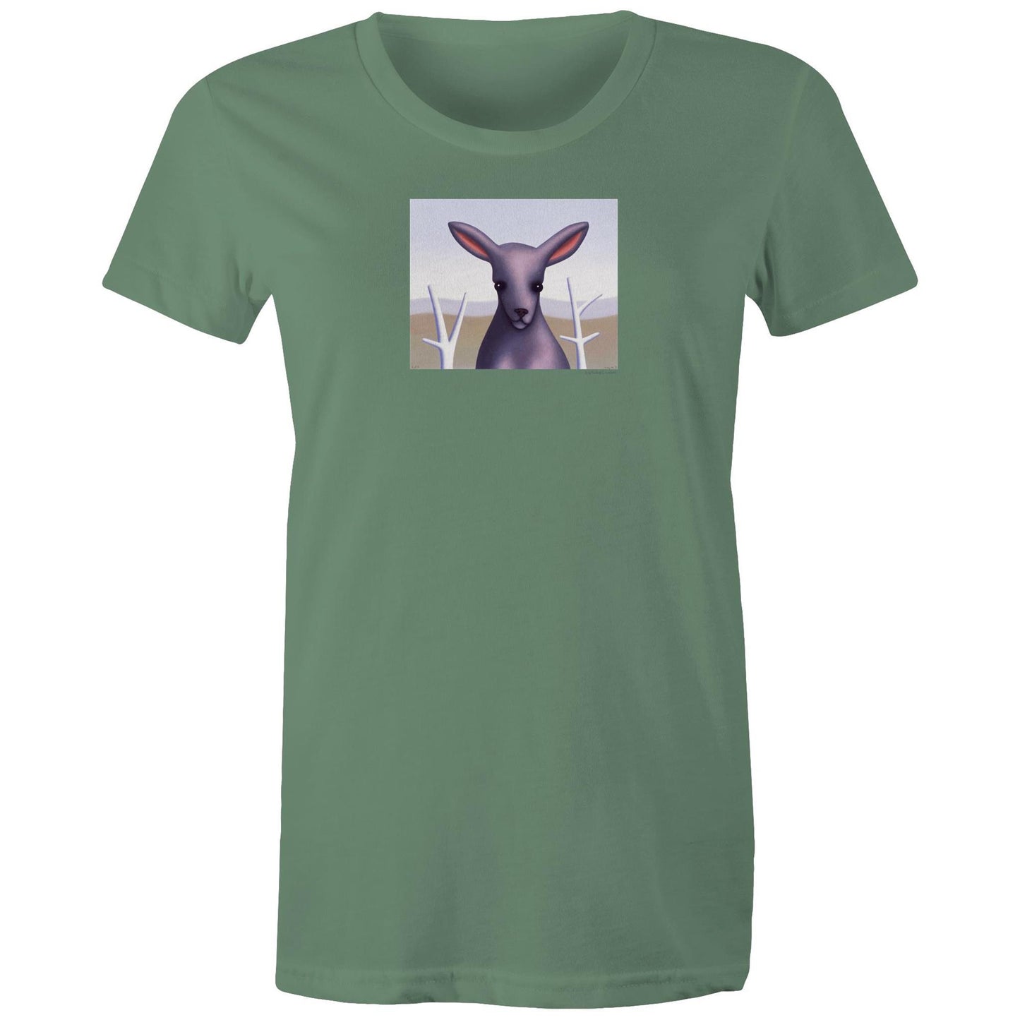 Fluffy the Slightly Pink Kangaroo T Shirts for Women