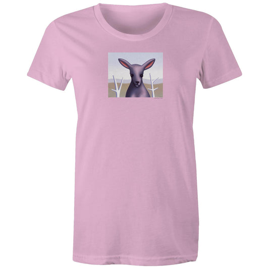 Fluffy the Slightly Pink Kangaroo T Shirts for Women