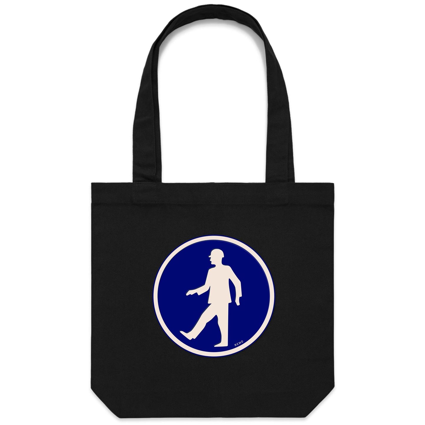Walking Man Canvas Totes