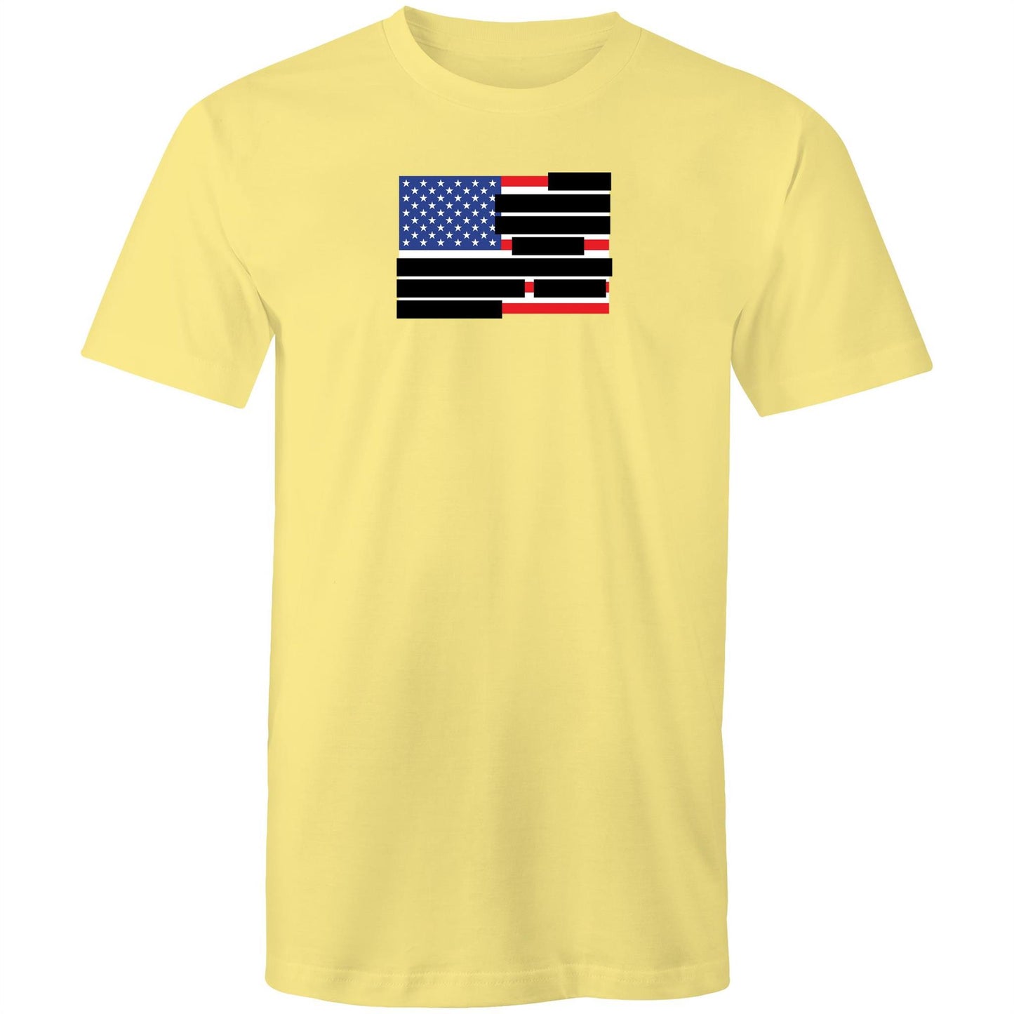US Flag Redacted T Shirts for Men (Unisex)
