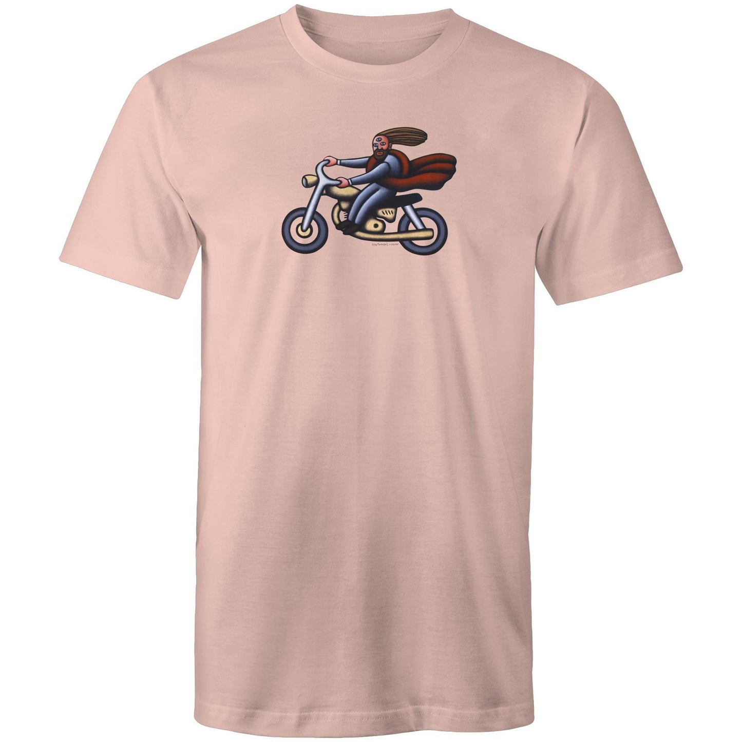 Australian Jesus on the Golden Motorbike T Shirts for Men (Unisex)