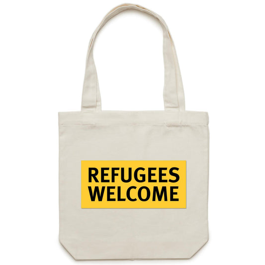 Refugees Welcome Canvas Totes