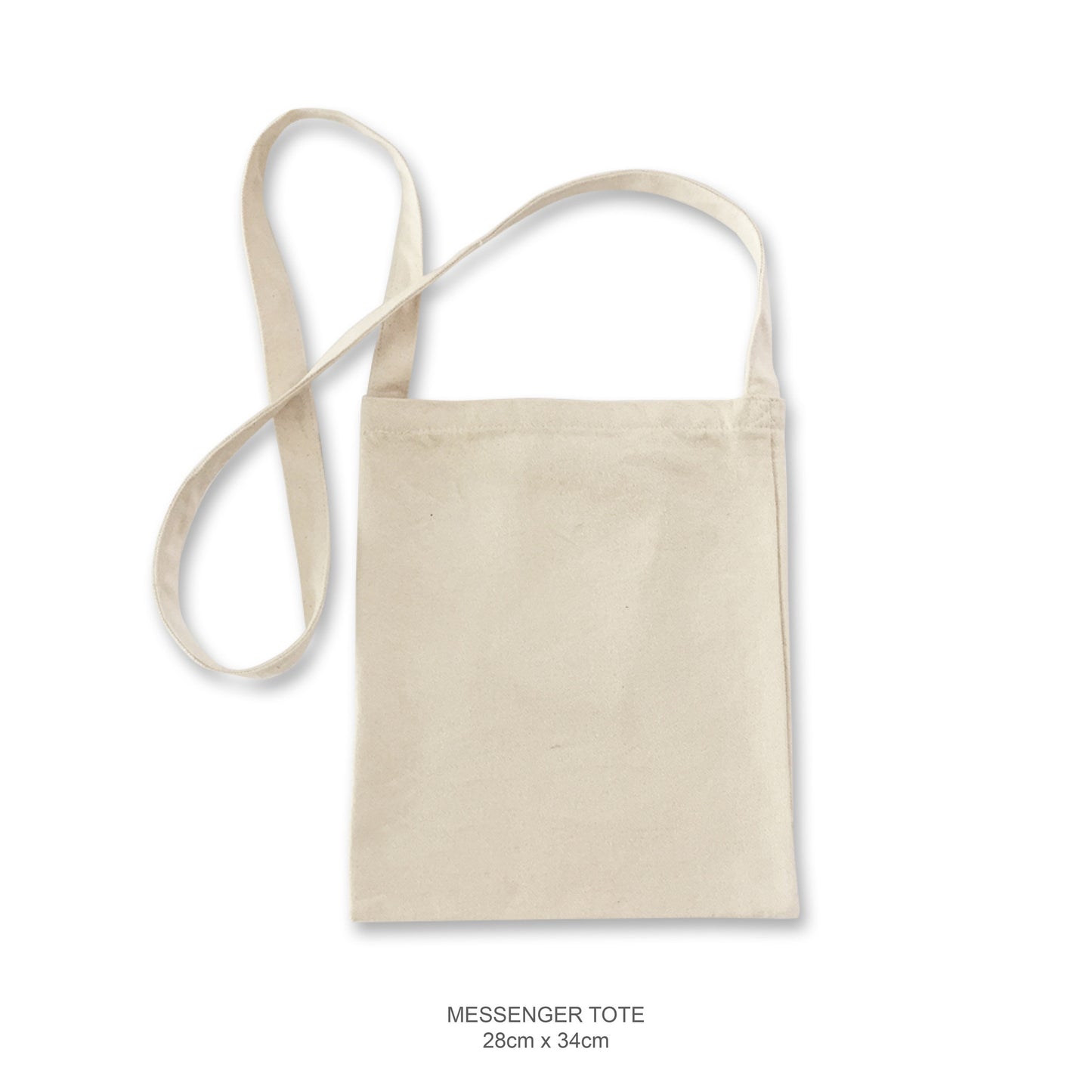 Plain Canvas Messenger Tote