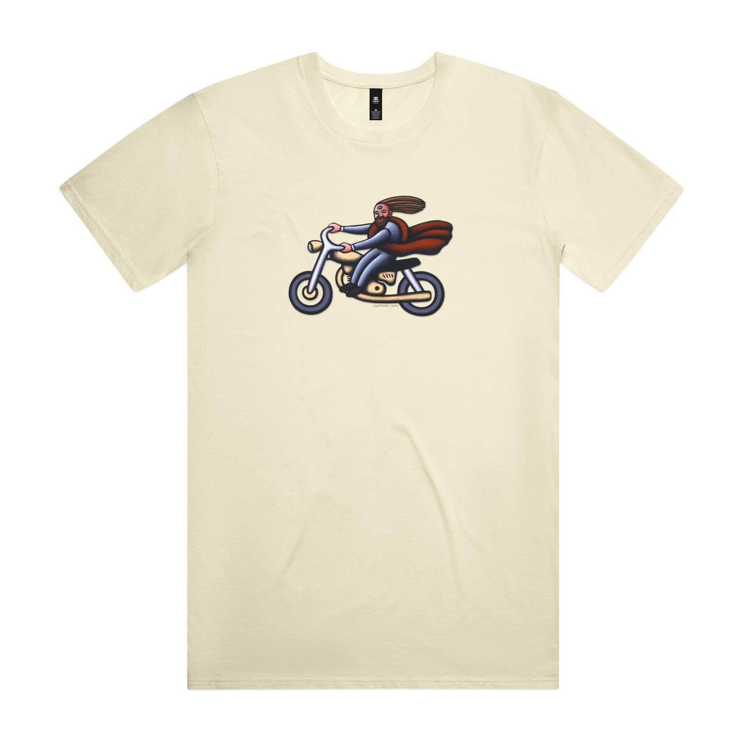 Australian Jesus on the Golden Motorbike T Shirts for Men (Unisex)