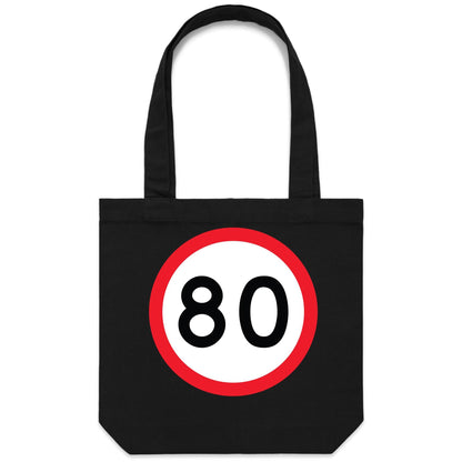 Age Milestone 80 Canvas Tote