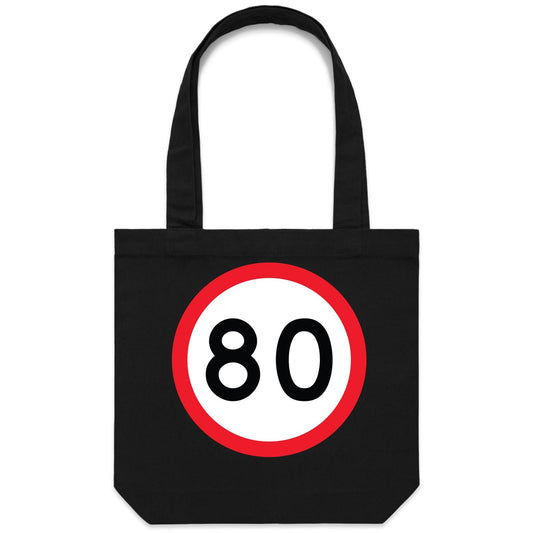 Age Milestone 80 Canvas Tote