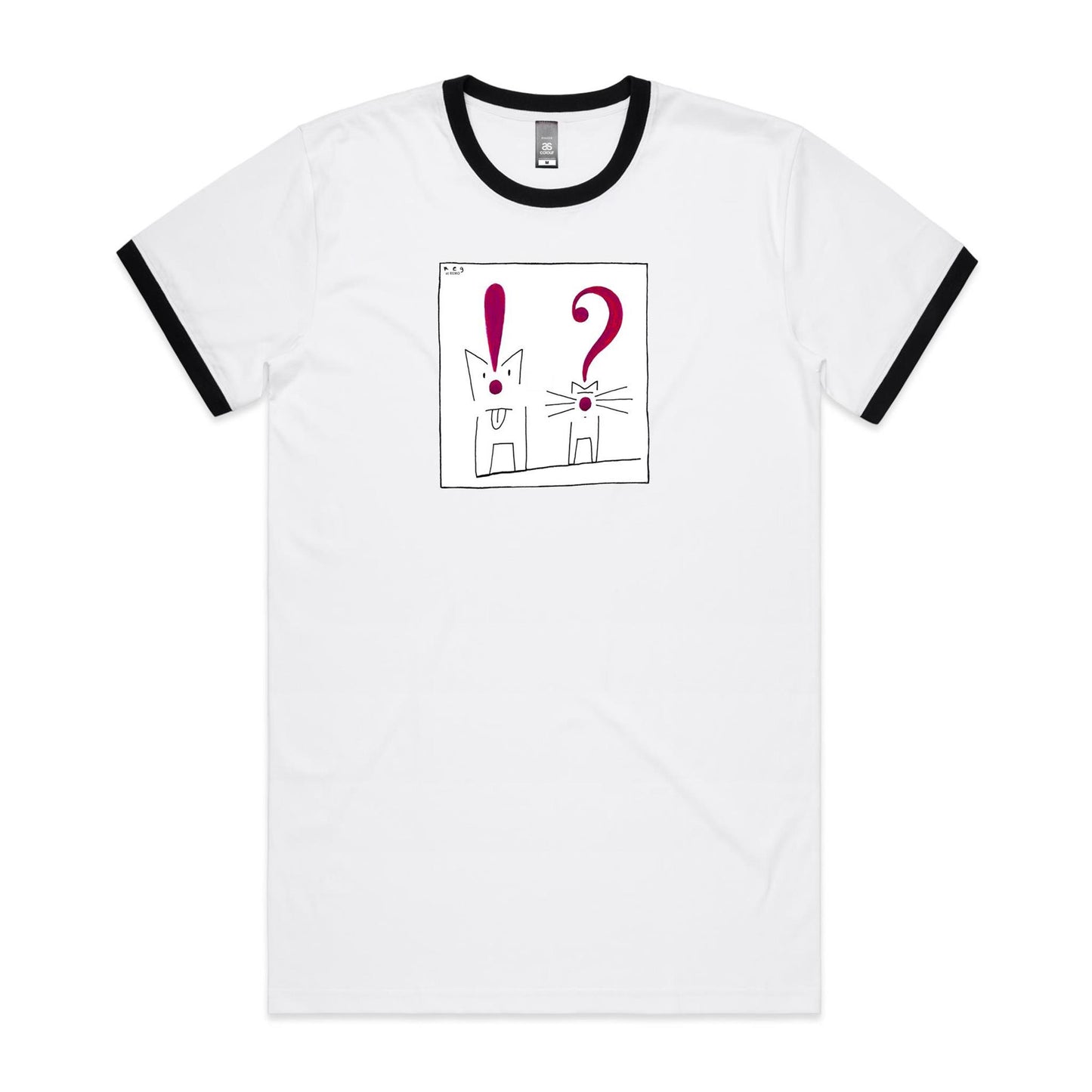 Dog & Cat Ringer T Shirts for Men