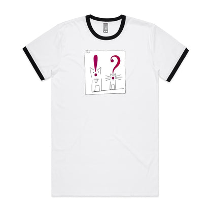 Dog & Cat Ringer T Shirts for Men