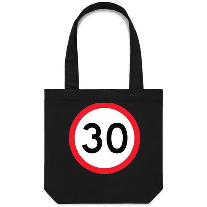 Age Milestone 30 Canvas Tote Bag