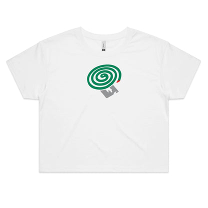 Mosquito Coil Crop T Shirts for Women