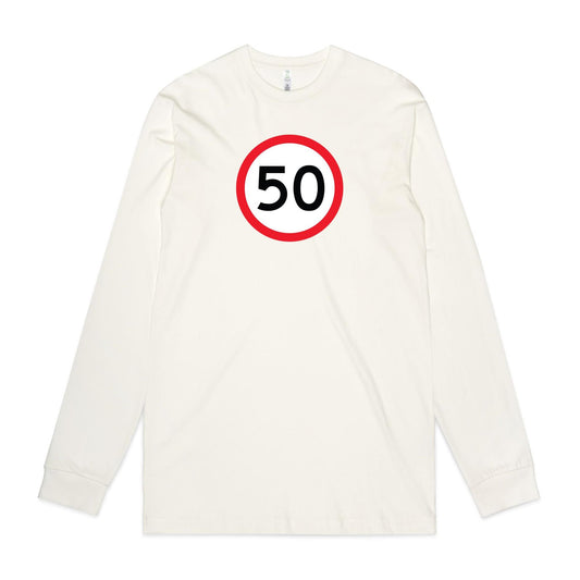 Age Milestone 50 Long Sleeve T Shirts for Men (Unisex)