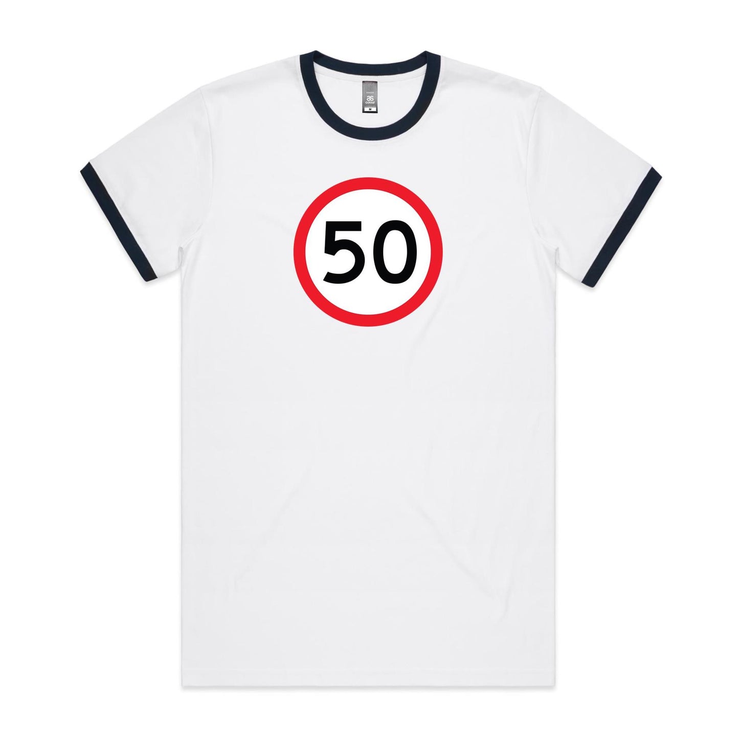 Age Milestone 50 Ringer T Shirts for Men