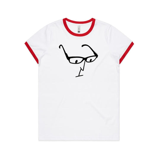 Glasses Ringer T Shirts for Women