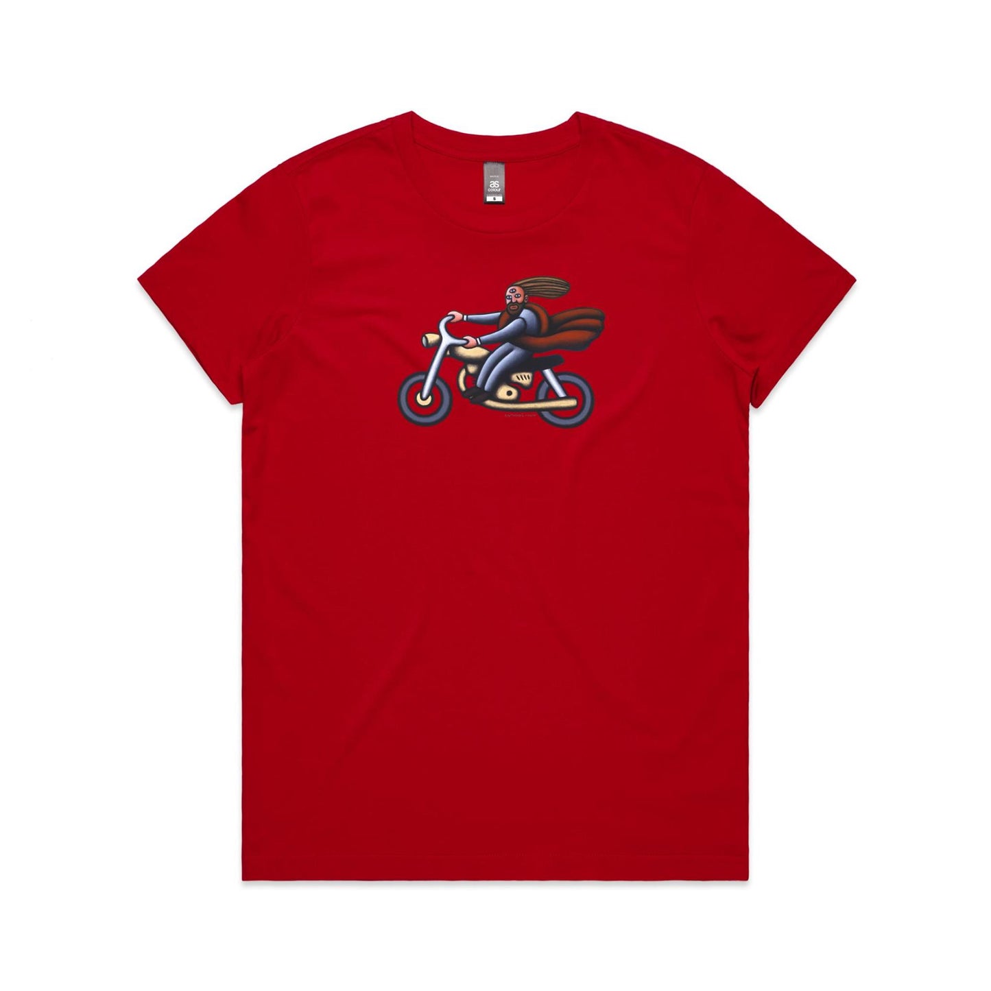 Australian Jesus on the Golden Motorbike T Shirts for Women