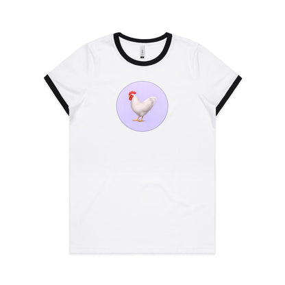 Rooster Too Ringer T Shirts for Women