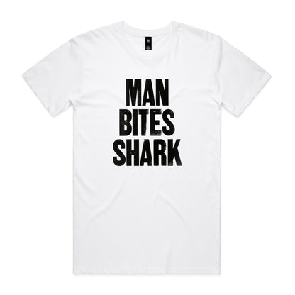 Man Bites Shark T Shirts for Men (Unisex)