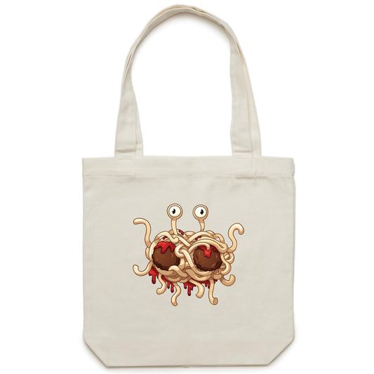 Flying Spaghetti Monster Canvas Totes