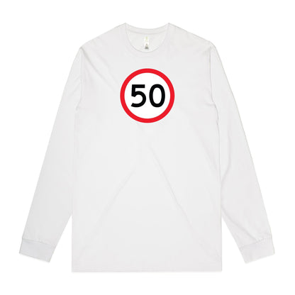 Age Milestone 50 Long Sleeve T Shirts for Men (Unisex)