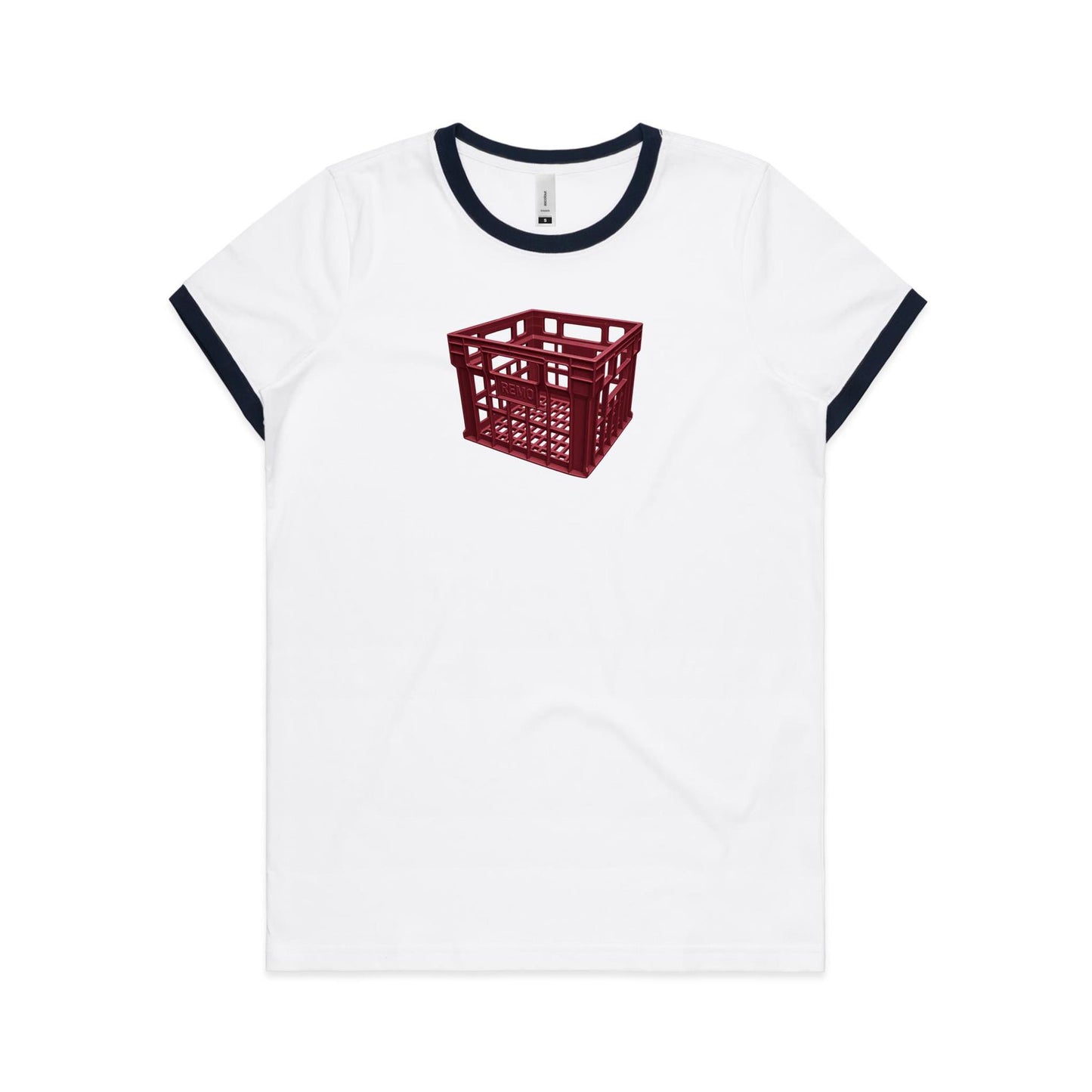 Milk Crate Ringer T Shirts for Women