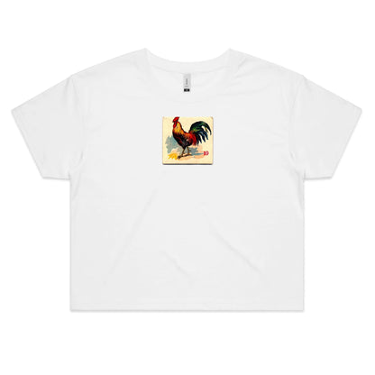 Rooster Crop T Shirts for Women