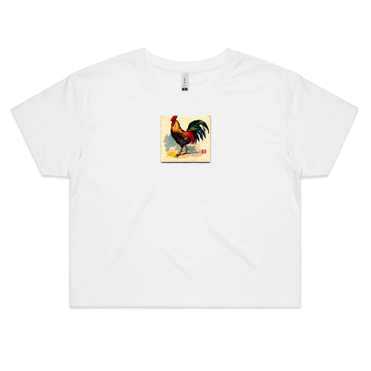 Rooster Crop T Shirts for Women
