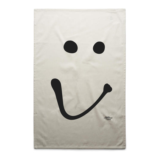 happy face Tea Towels