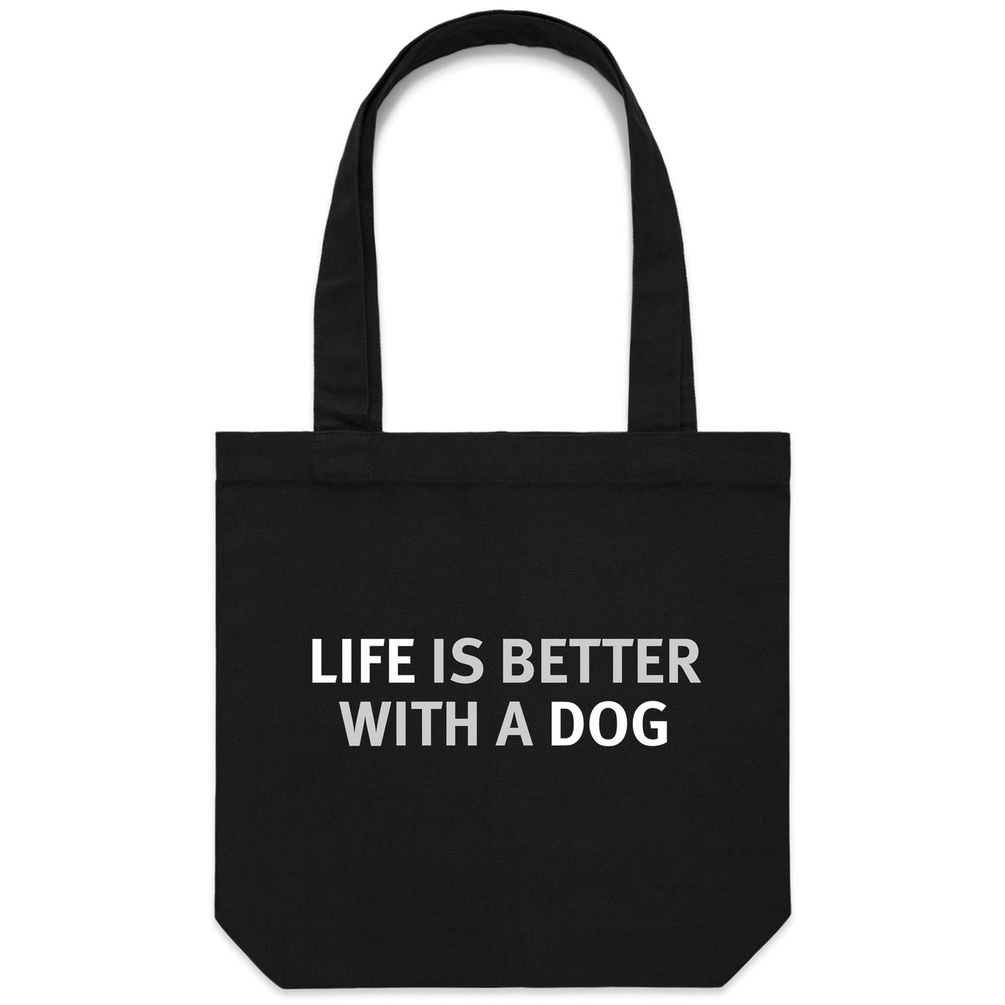 Life is Better with a Dog Canvas Totes
