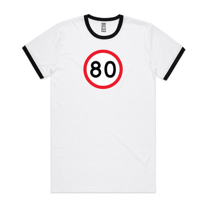 Age Milestone 80 Ringer T Shirts for Men (Unisex)