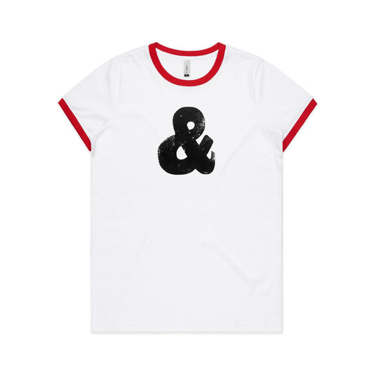 Ampersand Ringer T Shirts for Women