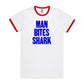 Man Bites Shark Ringer T Shirts