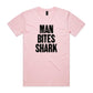 Man Bites Shark T Shirts for Men (Unisex)