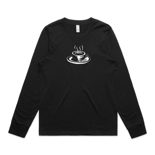 Regular Coffee Long Sleeve T Shirts for Women
